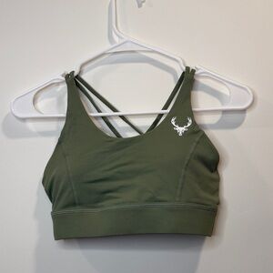 Olive Green Sports Bra Bucked Up